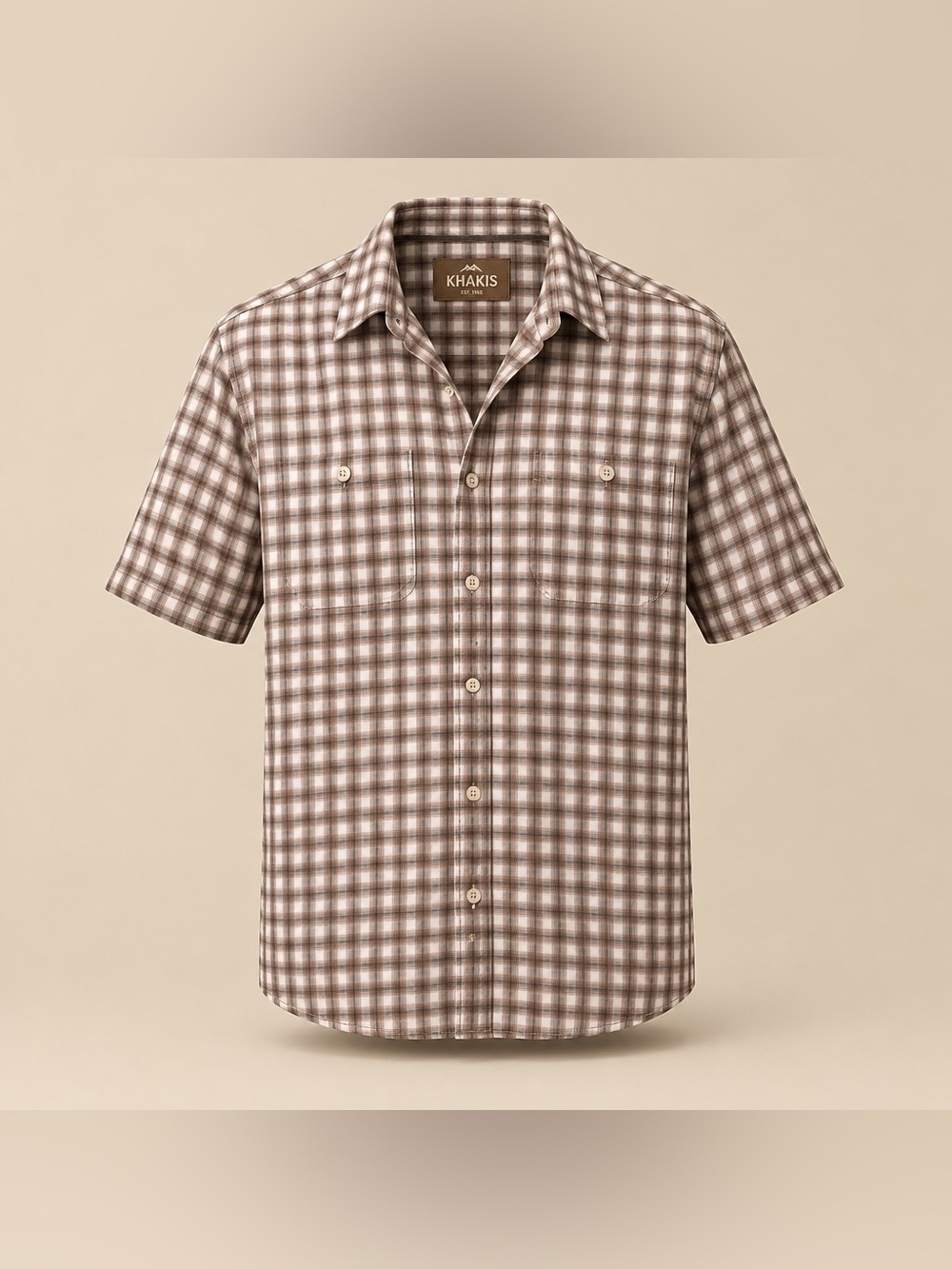 Khakis by Arrow LT/GL Big Oxford Check Plaid Cotton Button Up Shirt fré